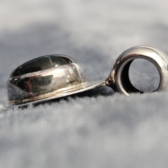 Vintage Black Onyx Silver 925 pendant - Picture 4 of 7